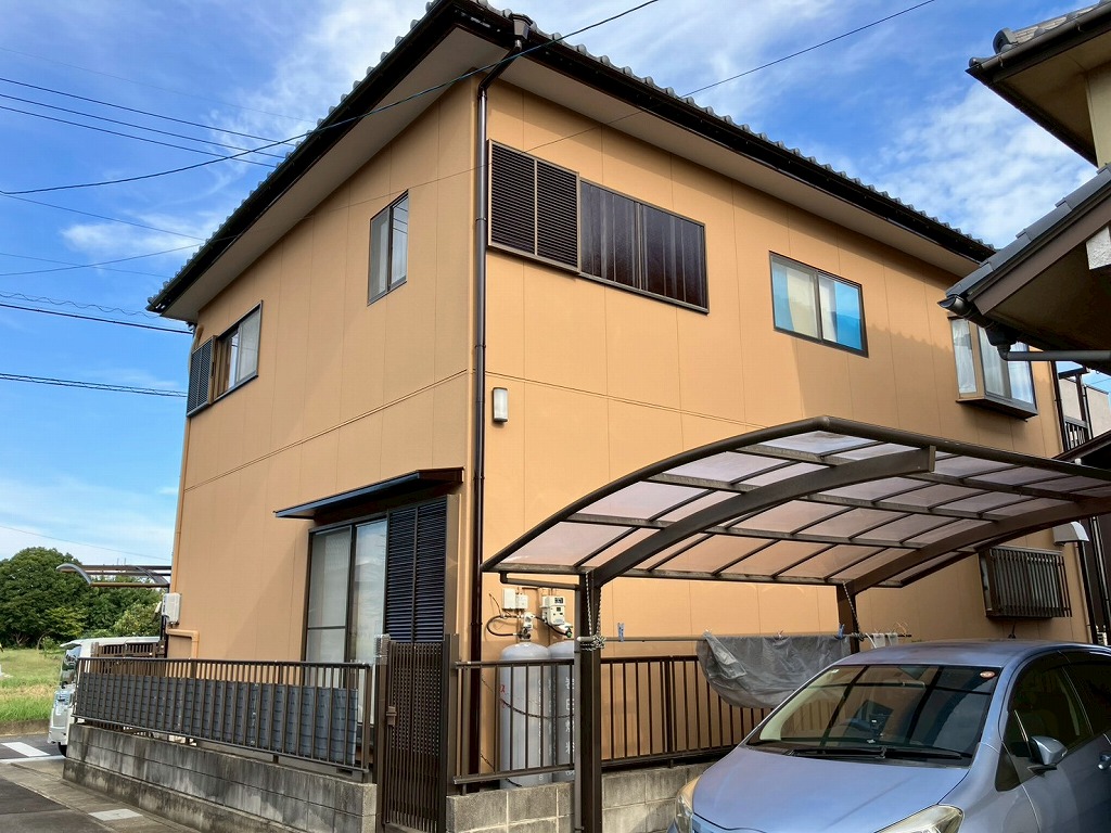 築30年　断熱塗料ガイナ　外壁塗装・屋根補修工事施工事例　オレンジ系　江南市T様（NO.25552）